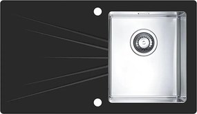Chiuveta inox Alveus Karat 10 inox - negru 86x50 cm dreapta