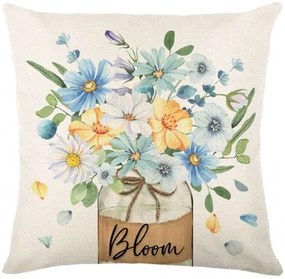 Husa de perna din in BLOOM 45x45 cm, crem