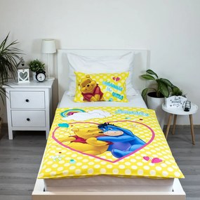 Lenjerie de pat pentru copii galbenă din bumbac pentru pătuț 135x100 cm WTP "Smile" – Jerry Fabrics