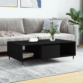 vidaXL Masă de cafea, negru, 104x60x35 cm, lemn compozit