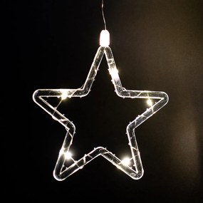 Ghirlandă luminoasă pentru exterior Stars, 120x120cm,LED, alb cald, temporizator, 8 funcții, 120 cm
