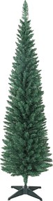 HOMCOM Brad de Crăciun artificial slim 180 cm cu 321 de ramuri, aspect de brad, cu bază din plastic, verde | Aosom Romania