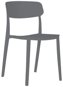 Scaun din plastic KALIOS, gri