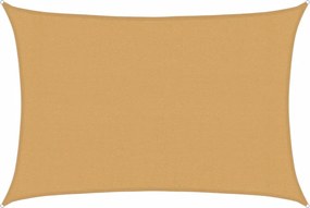 vidaXL Pânză parasolar, nisipiu dreptunghiular 3x4 m HDPE 160 g/m²