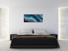 Tablou - Abstracție marmură albastră (120x50 cm)
