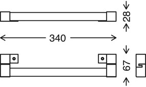 Briloner 2107-018 - Lumină LED pentru oglindă, 8 W, 230 V, IP44, crom lucios