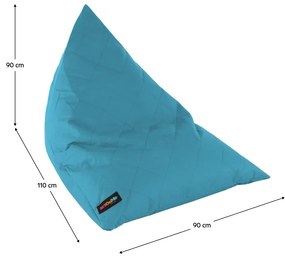 Fotoliu tip sac, material textil turcoaz, VETOK
