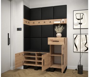 Set mobilier pentru hol Amanda 10 (Stejar artisan + gri închis). 1085941