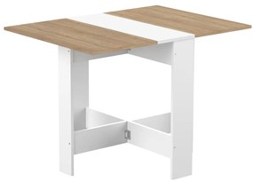 Masă de dining extensibilă cu blat cu aspect de lemn de stejar 76x28 cm Papillon – TemaHome