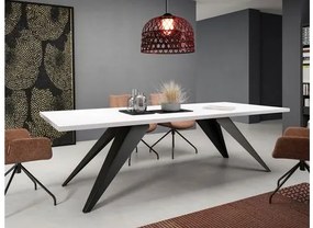 Masă sufragerie extensibilă Awalean 140 (Negru + Negru molet) (pentru 6-10 persoane). 1105359