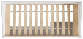 Juskys Pat pentru copii Nalu 90x200 cm cu spațiu de depozitare - alb