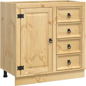 vidaXL Dulap cu raft SKI Maro Miere 80 x 46 x 81 cm Lemn de pin masiv