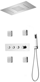 Mexen Soler set de duș încastrat, crom - 7601-04-00