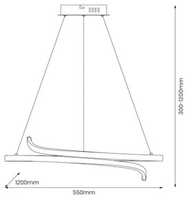 Lustră LED pe cablu LORENZO LED/35W/230V negru