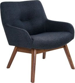 Fotoliu din lemn de nuc House Nordic London, culoare închisă