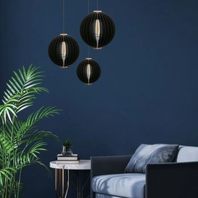 Pendul din lemn design modern ORB negru 34cm
