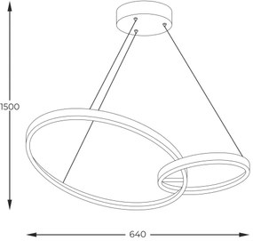 Lustră LED pe cablu Zuma Line 20002P-GD RANDO LED/36W/230V 3000/4000/6000K