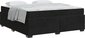 vidaXL Cadru de pat cu saltea Negru 180 x 200 cm țesătură