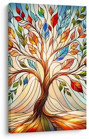 Tablou cu arborele vieții cu frunze multicolore