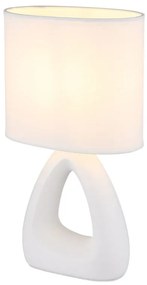 Lampa de masa ceramica alba TRIANGLE