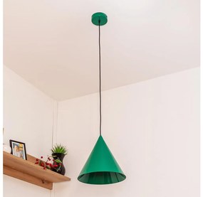 Pendul cu cablu ETNA II, 1xE27/15W/230V, Ø25 cm, verde