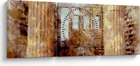 Tablou - Erechtheion, Atena, Grecia (cu ceas) (90x30 cm)