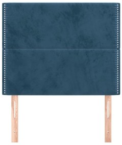 Tablii de pat, 2 buc, albastru inchis, 80x5x78 88 cm, catifea 2, Albastru inchis, 80 x 5 x 118 128 cm