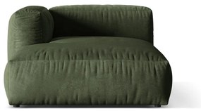 Modul pentru canapea modulară verde cu tapițerie din catifea (cu colț pe partea stângă) Martina – Micadoni