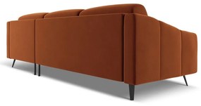 Colțar portocaliu cu tapițerie din catifea (cu colț pe partea dreaptă) Nalu – Makamii