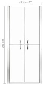 Usa cabina de dus, transparent, 101 x 190 cm, ESG Alb, 101 x 190 cm, Transparent