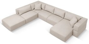 Colțar bej (cu colț pe partea stângă /în formă de "U") Esther – Milo Casa