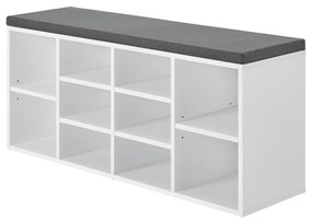 Suport pantofi cu captuseala 104 x 30 x 48 cm alb