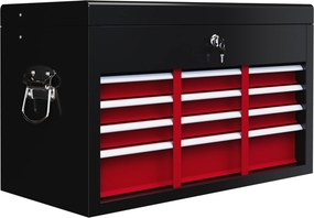 HOMCOM Ladă pentru Unelte cu 6 Sertare și Încuietoare, 60x26x34 cm, Negru | Aosom Romania