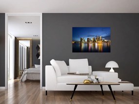 Tablou cu orașul nocturn (90x60 cm)