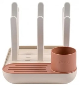 Suport pentru uscarea biberoanelor Beaba bej/portocaliu