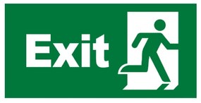Autocolant EXIT+usa, pentru lampi BC14-01100, Braytron