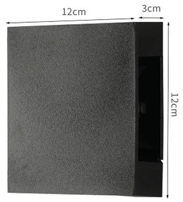 Brilagi - Aplica LED de perete pentru exterior QUADRAY LED/4W/230V neagră IP65