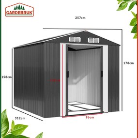 Deuba Casuta de gradina - 312x257x177,5 cm - antracit