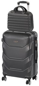 TraveLux Max III gurulós bőrönd szett fekete