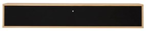 Comodă TV neagră/în culoare naturală cu aspect de lemn de stejar 133x22 cm Mistral – Hammel Furniture