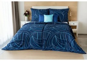 Lenjerie de pat Matějovský Deluxe Bedding Ezio Blue, 140 x 220 cm, 70 x 90 cm, 140 x 220 cm, 70 x 90 cm