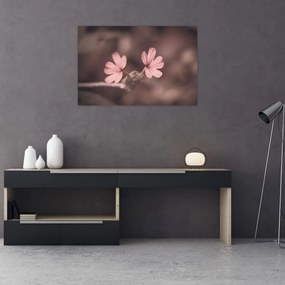 Tablou cu floare roz (90x60 cm)