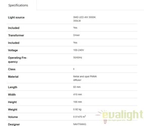 Aplica perete LED dimabila stil modern minimalist ACADEMY crom 28200