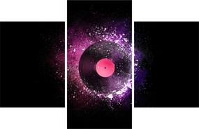 Tablou - Disc de vinil roz-violet (90x60 cm)