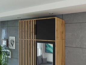 Suprastructură dulap Lenona Lux D2 (Stejar wotan + Negru) . 1104480