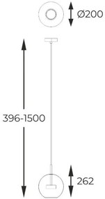 Pendul, Lustra LED suspendata moderna Enceladus crom