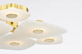 Lustra aplicata LED design LUX, Alabastru, Holmdel