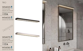 Aplica baie liniara LED Trio 7W, Negru, IP44, 4000K
