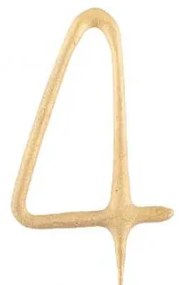 Numere Gold Artificiu aurie numărul 4 17 cm