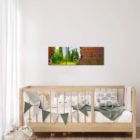 Tablou - Grădina Edenului (cu ceas) (90x30 cm)